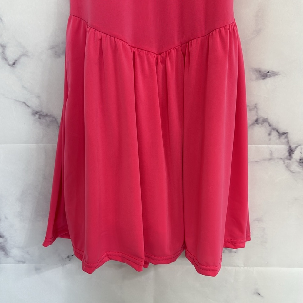 Women's Racerback Skater Dress in Bright Pink - Picture 4 of 8